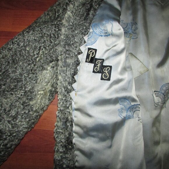 Vintage Silver Gray Persian Lamb Fur Coat - Picture 6 of 11